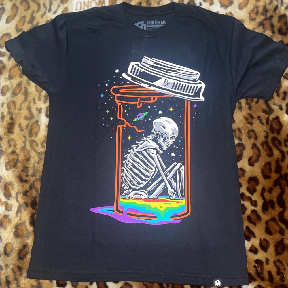 Into The AM Black Skeleton Graphic Tee